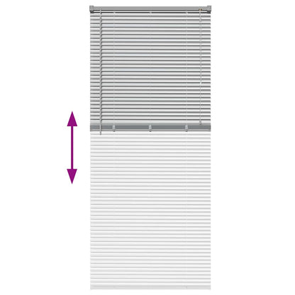 vidaXL Balkenjalousien Silber 175 x 80 cm Aluminium