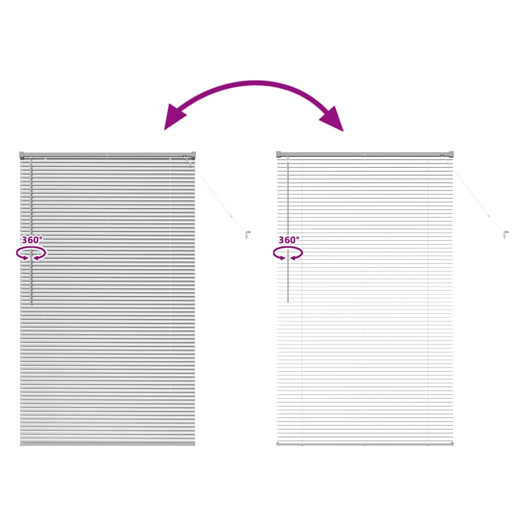 vidaXL Balkenjalousien Silber 175 x 100 cm Aluminium