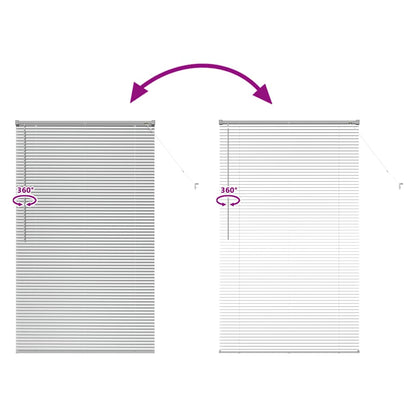 vidaXL Balkenjalousien Silber 175 x 100 cm Aluminium