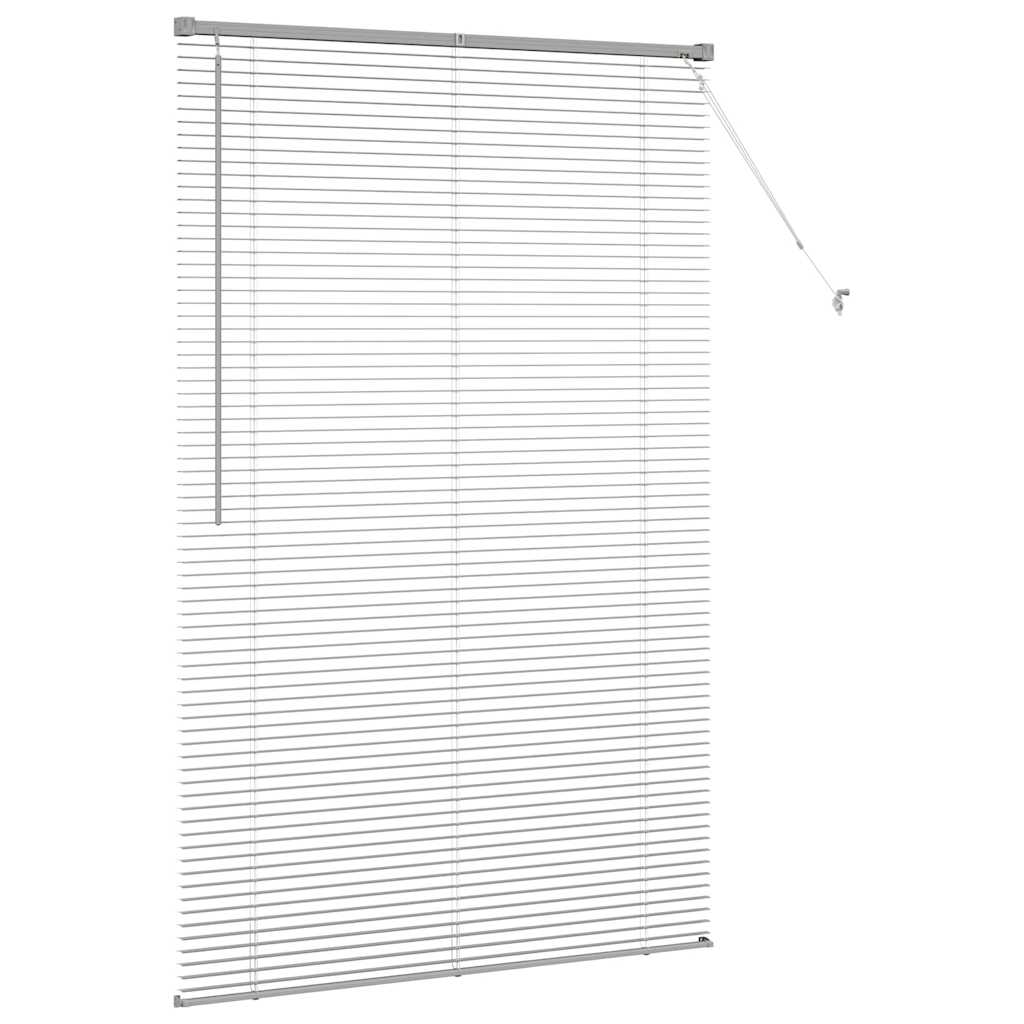 vidaXL Balkenjalousien Silber 175 x 110 cm Aluminium