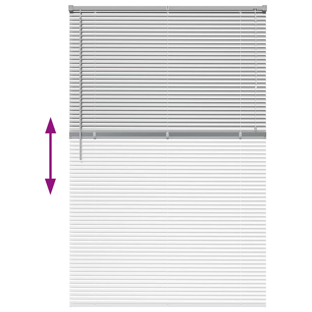 vidaXL Balkenjalousien Silber 175 x 115 cm Aluminium
