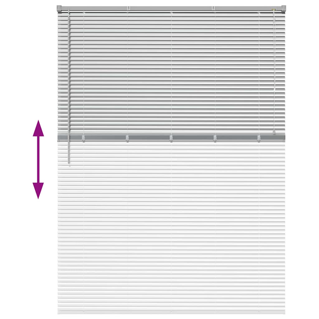 vidaXL Balkenjalousien Silber 175 x 125 cm Aluminium