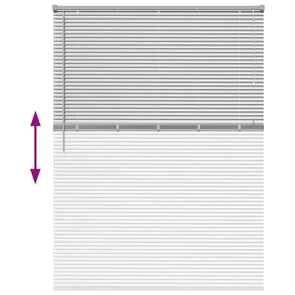 vidaXL Balkenjalousien Silber 175 x 125 cm Aluminium