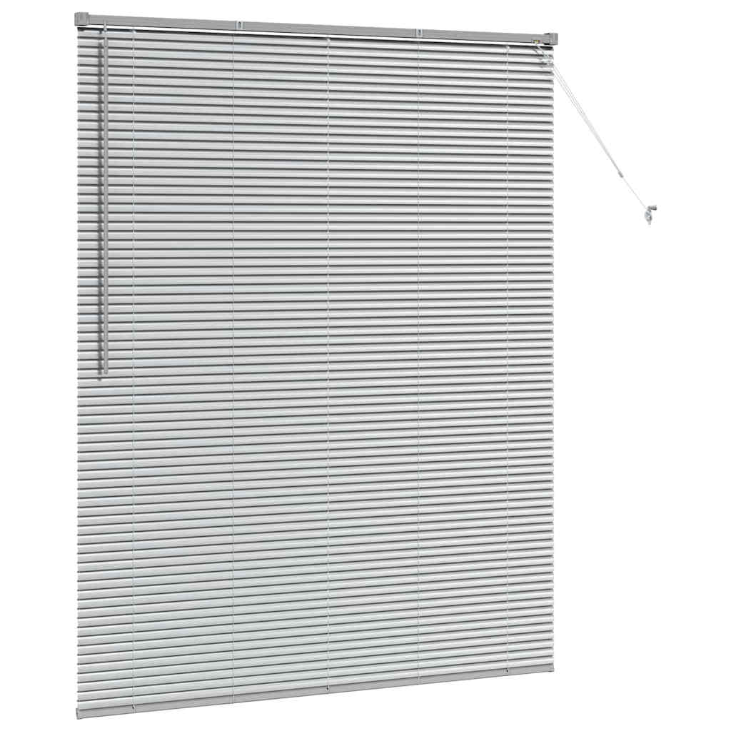vidaXL Balkenjalousien Silber 175 x 140 cm Aluminium