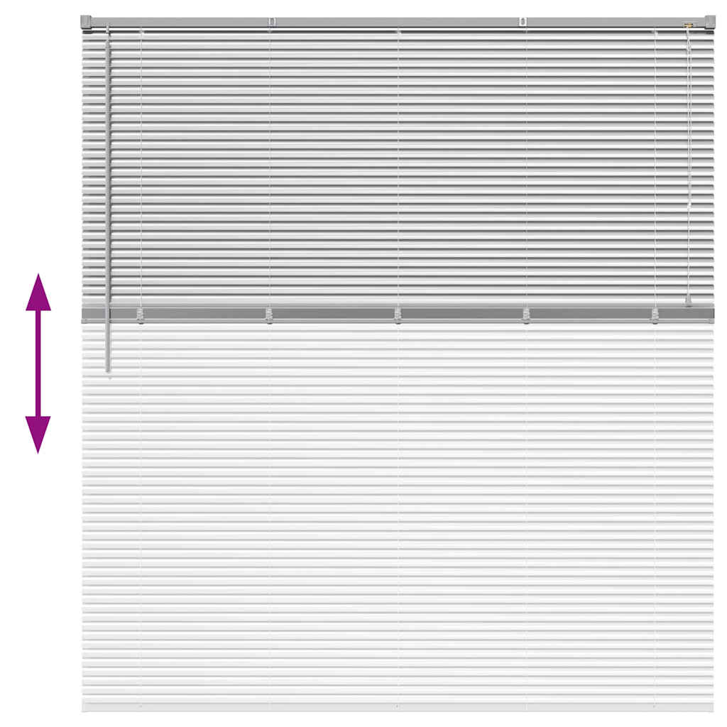 vidaXL Balkenjalousien Silber 175 x 155 cm Aluminium