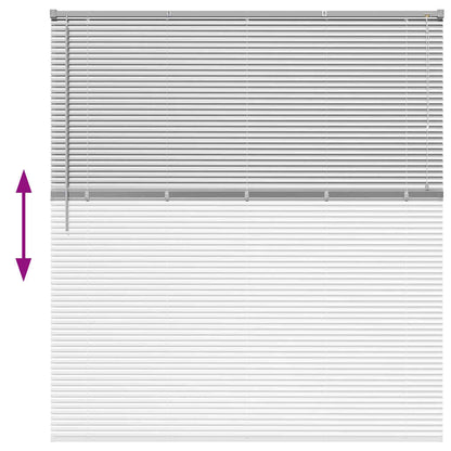 vidaXL Balkenjalousien Silber 175 x 155 cm Aluminium