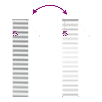 Balkenjalousien Silber 220 x 50 cm Aluminium