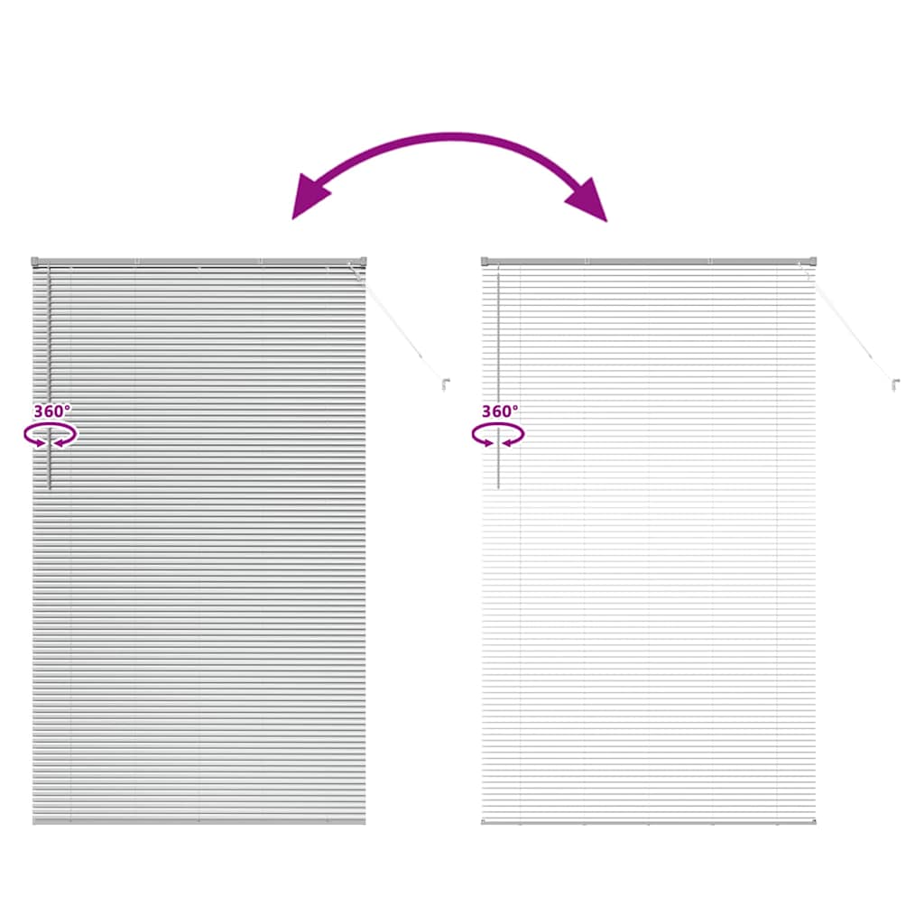 vidaXL Balkenjalousien Silber 220 x 130 cm Aluminium
