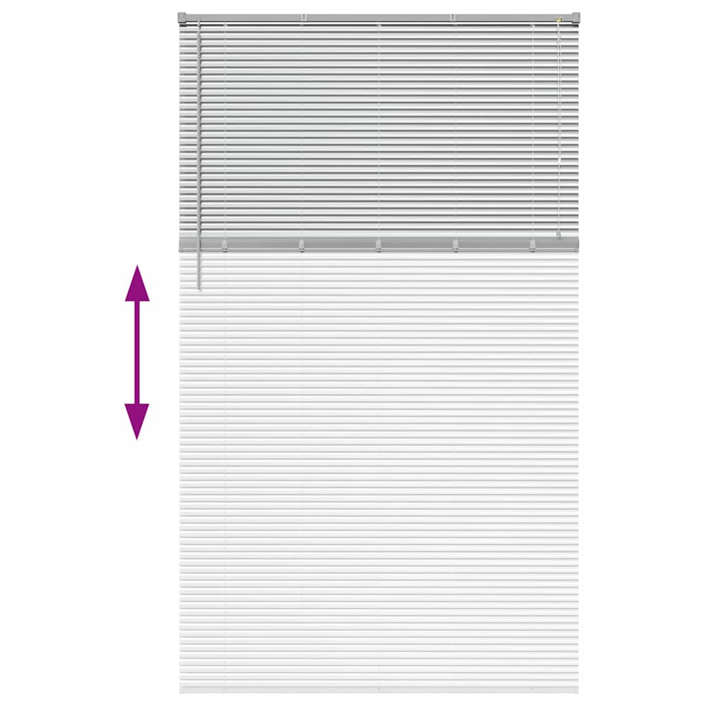 vidaXL Balkenjalousien Silber 220 x 130 cm Aluminium