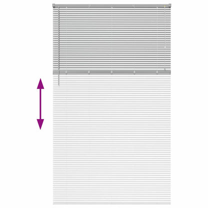 vidaXL Balkenjalousien Silber 220 x 130 cm Aluminium