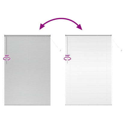vidaXL Balkenjalousien Silber 220 x 145 cm Aluminium