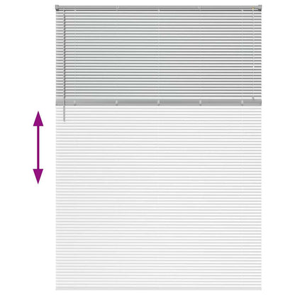vidaXL Balkenjalousien Silber 220 x 155 cm Aluminium
