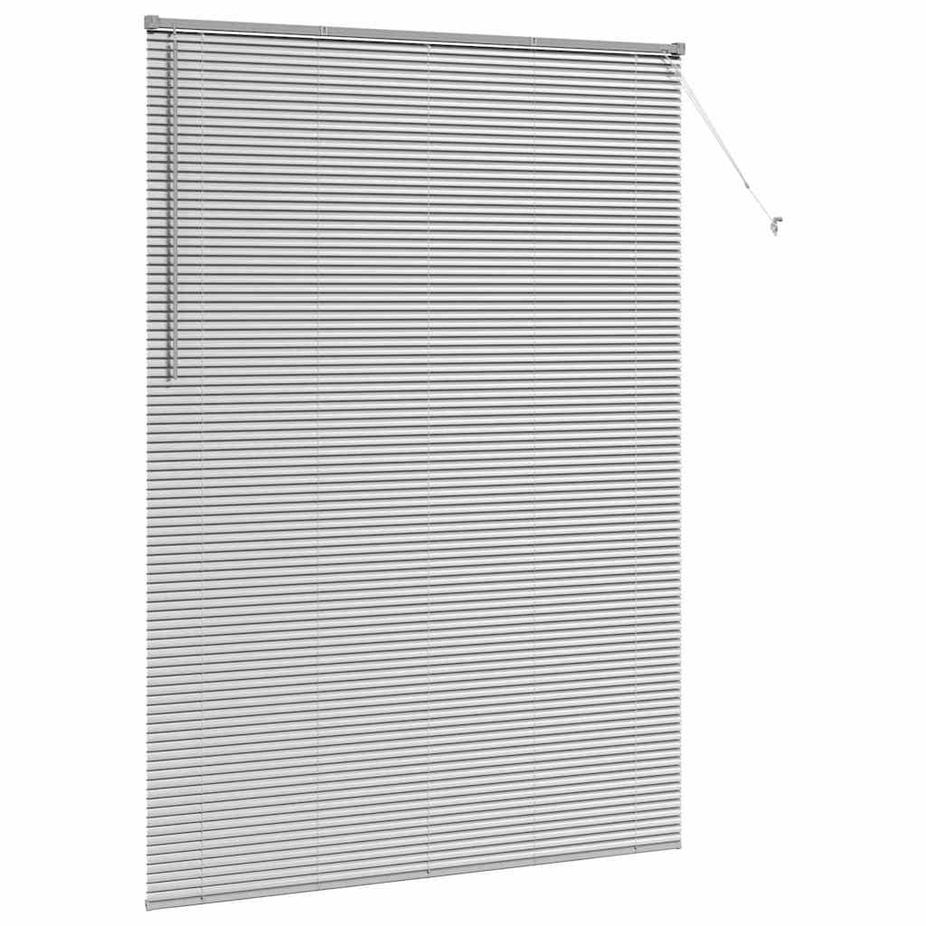 vidaXL Balkenjalousien Silber 220 x 160 cm Aluminium