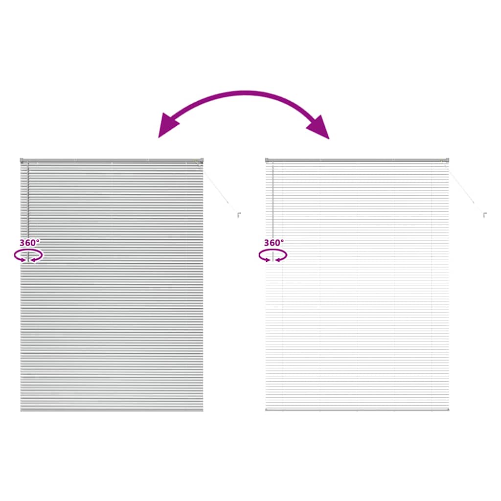 vidaXL Balkenjalousien Silber 220 x 160 cm Aluminium