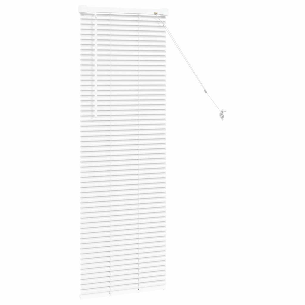 vidaXL Balkenjalousien Weiß 130 x 40 cm Aluminium