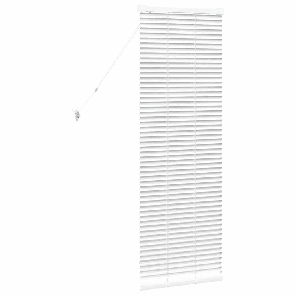 vidaXL Balkenjalousien Weiß 130 x 40 cm Aluminium