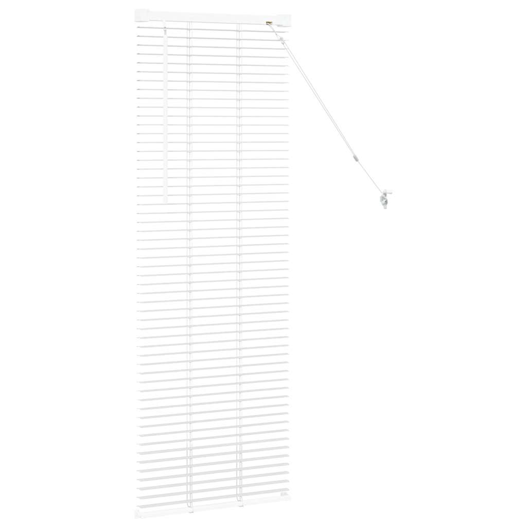 vidaXL Balkenjalousien Weiß 130 x 50 cm Aluminium