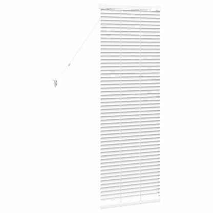 vidaXL Balkenjalousien Weiß 130 x 50 cm Aluminium