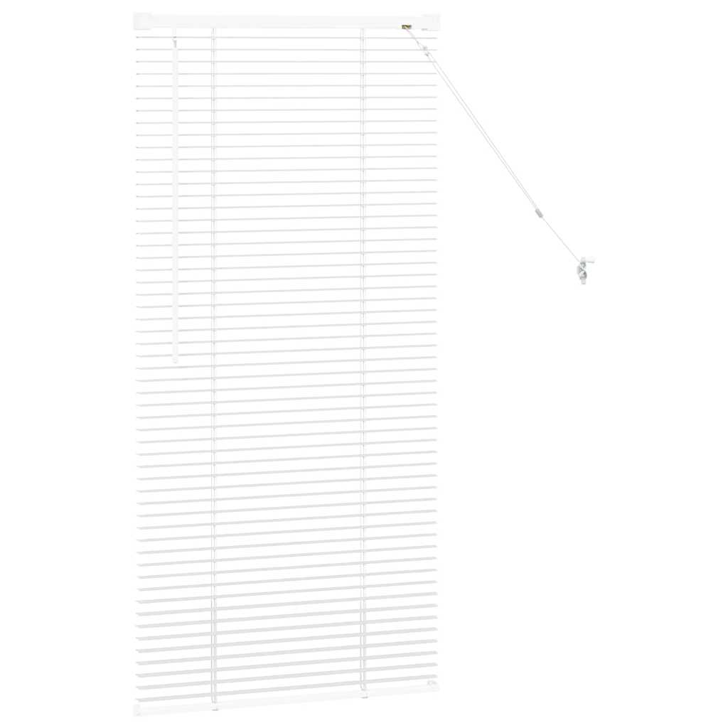 vidaXL Balkenjalousien Weiß 130 x 55 cm Aluminium