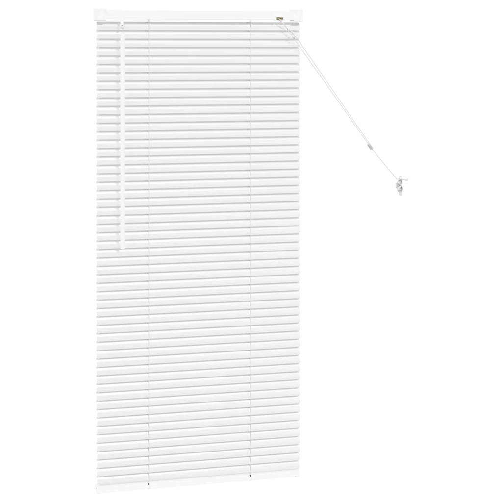 vidaXL Balkenjalousien Weiß 130 x 60 cm Aluminium