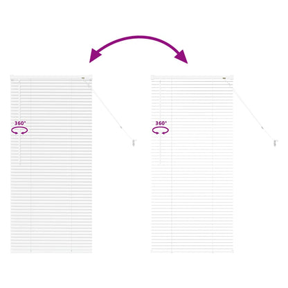 Balkenjalousien Weiß 130 x 65 cm Aluminium