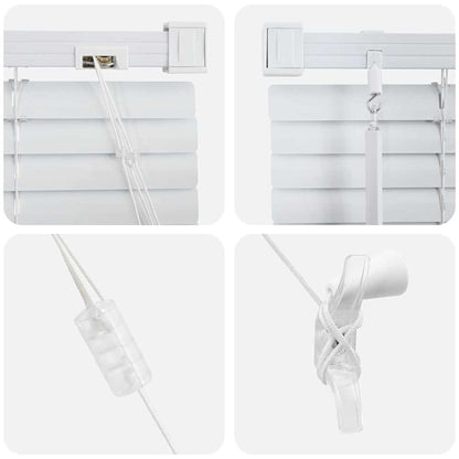 Balkenjalousien Weiß 130 x 70 cm Aluminium