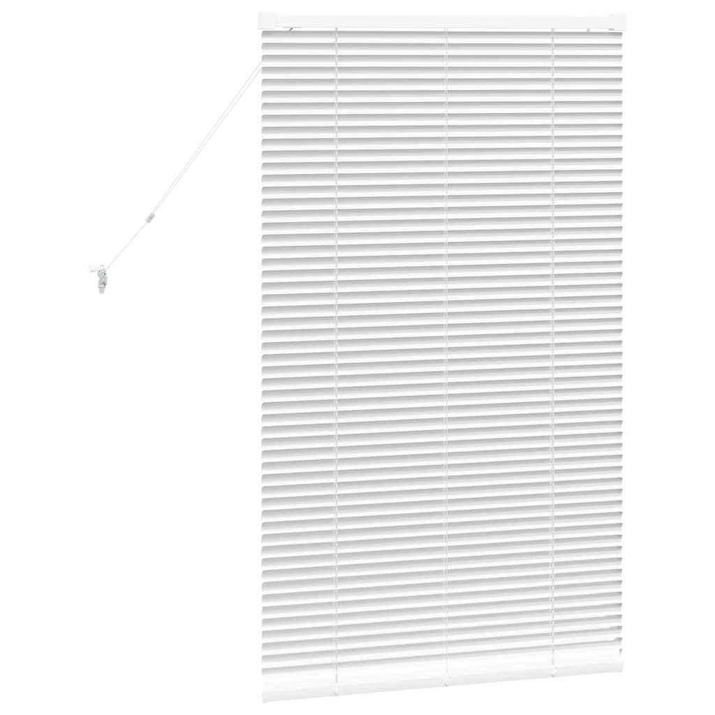 vidaXL Balkenjalousien Weiß 130 x 75 cm Aluminium