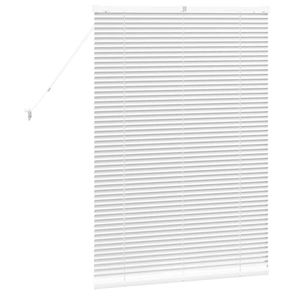 vidaXL Balkenjalousien Weiß 130 x 85 cm Aluminium