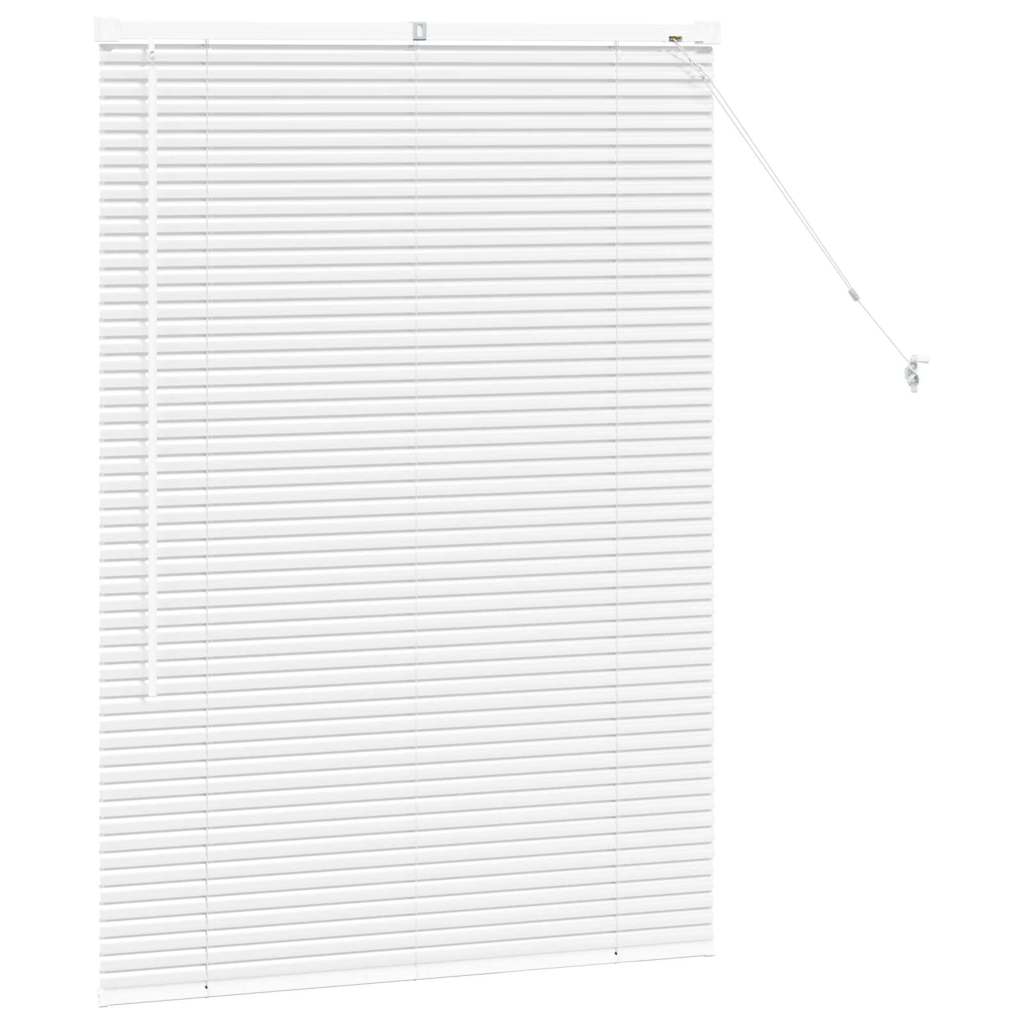 vidaXL Balkenjalousien Weiß 130 x 90 cm Aluminium