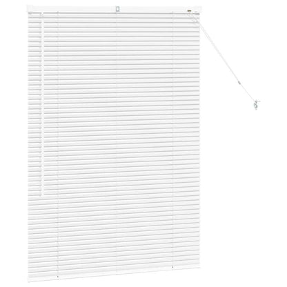 vidaXL Balkenjalousien Weiß 130 x 90 cm Aluminium
