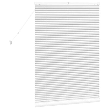 vidaXL Balkenjalousien Weiß 130 x 90 cm Aluminium