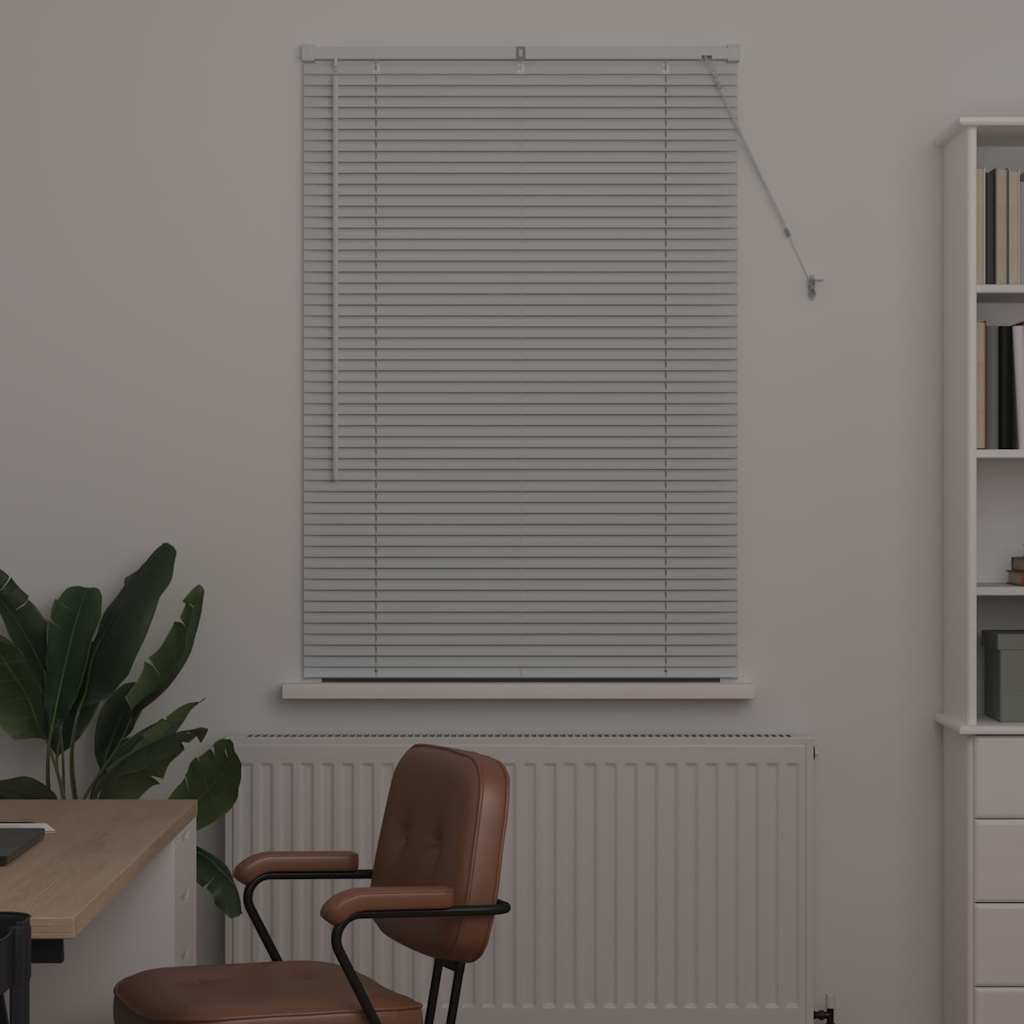 vidaXL Balkenjalousien Weiß 130 x 95 cm Aluminium