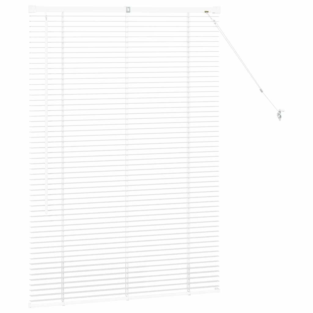 vidaXL Balkenjalousien Weiß 130 x 95 cm Aluminium