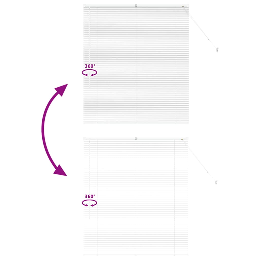 Balkenjalousien Weiß 130 x 110 cm Aluminium