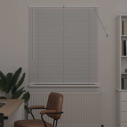 vidaXL Balkenjalousien Weiß 130 x 115 cm Aluminium