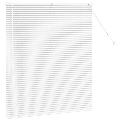 vidaXL Balkenjalousien Weiß 130 x 115 cm Aluminium