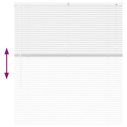 Balkenjalousien Weiß 130 x 120 cm Aluminium