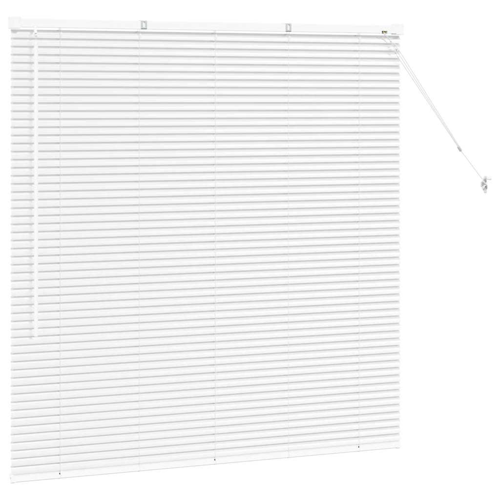 vidaXL Balkenjalousien Weiß 130 x 125 cm Aluminium