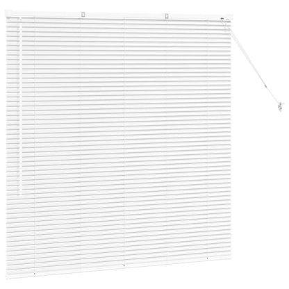 vidaXL Balkenjalousien Weiß 130 x 130 cm Aluminium