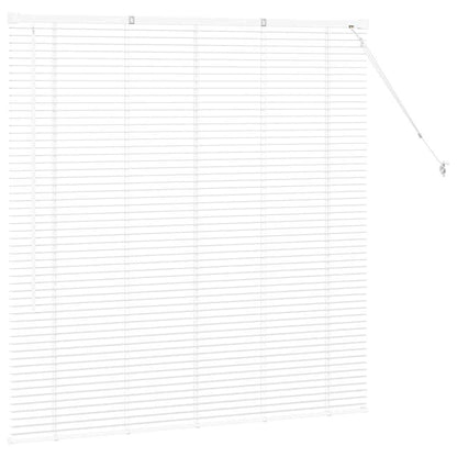 vidaXL Balkenjalousien Weiß 130 x 130 cm Aluminium