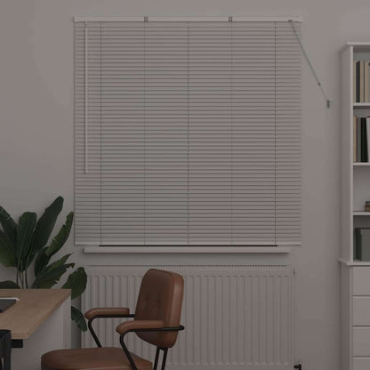 vidaXL Balkenjalousien Weiß 130 x 135 cm Aluminium