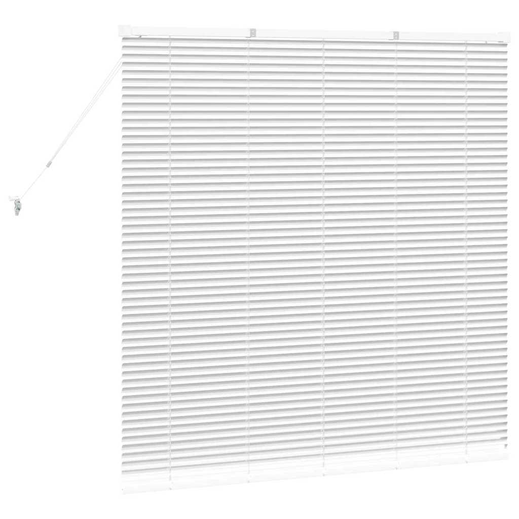 vidaXL Balkenjalousien Weiß 130 x 135 cm Aluminium
