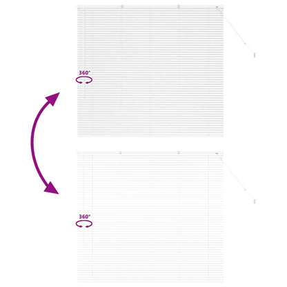 Balkenjalousien Weiß 130 x 140 cm Aluminium