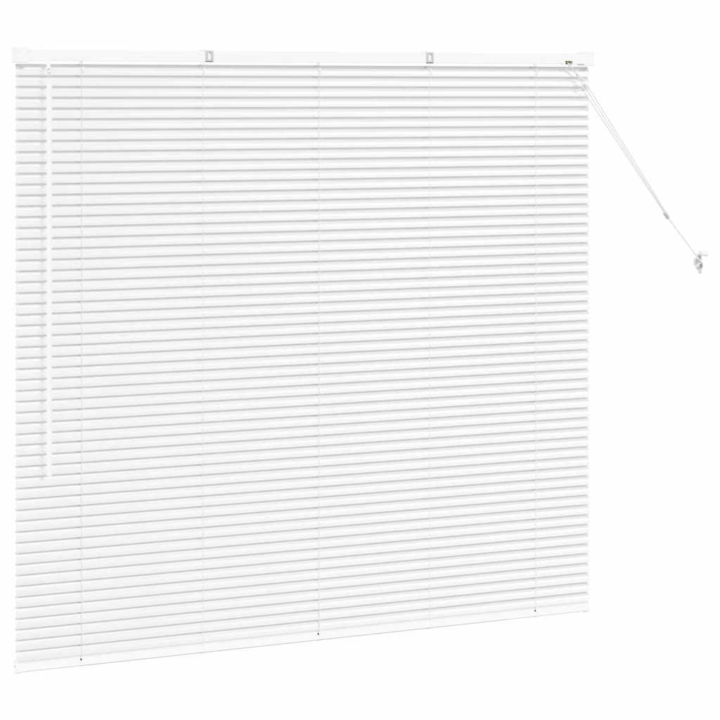 vidaXL Balkenjalousien Weiß 130 x 145 cm Aluminium