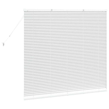 vidaXL Balkenjalousien Weiß 130 x 145 cm Aluminium
