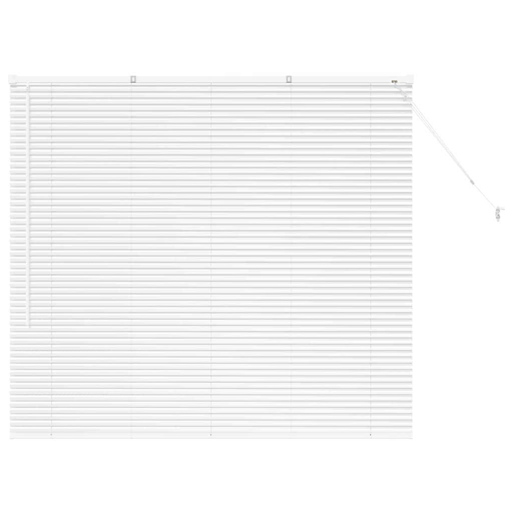 vidaXL Balkenjalousien Weiß 130 x 145 cm Aluminium