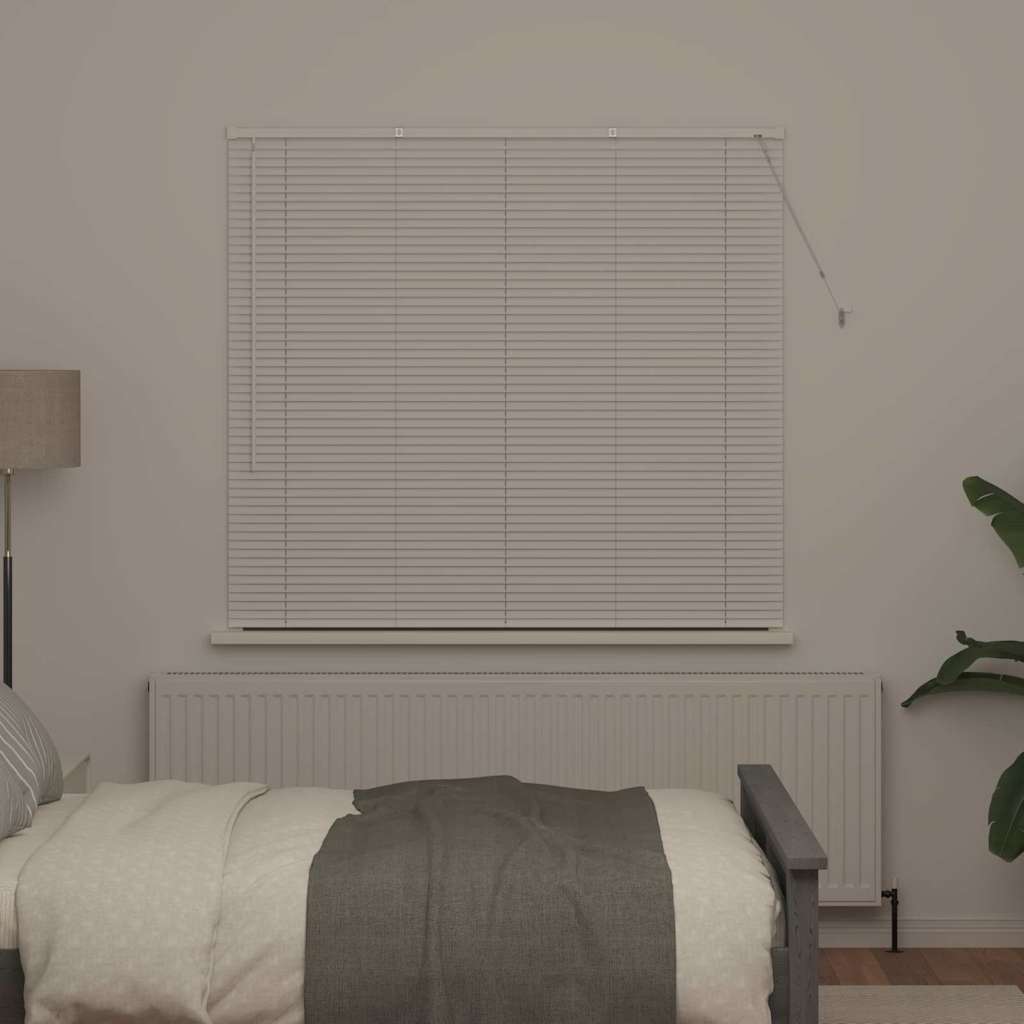 vidaXL Balkenjalousien Weiß 130 x 150 cm Aluminium