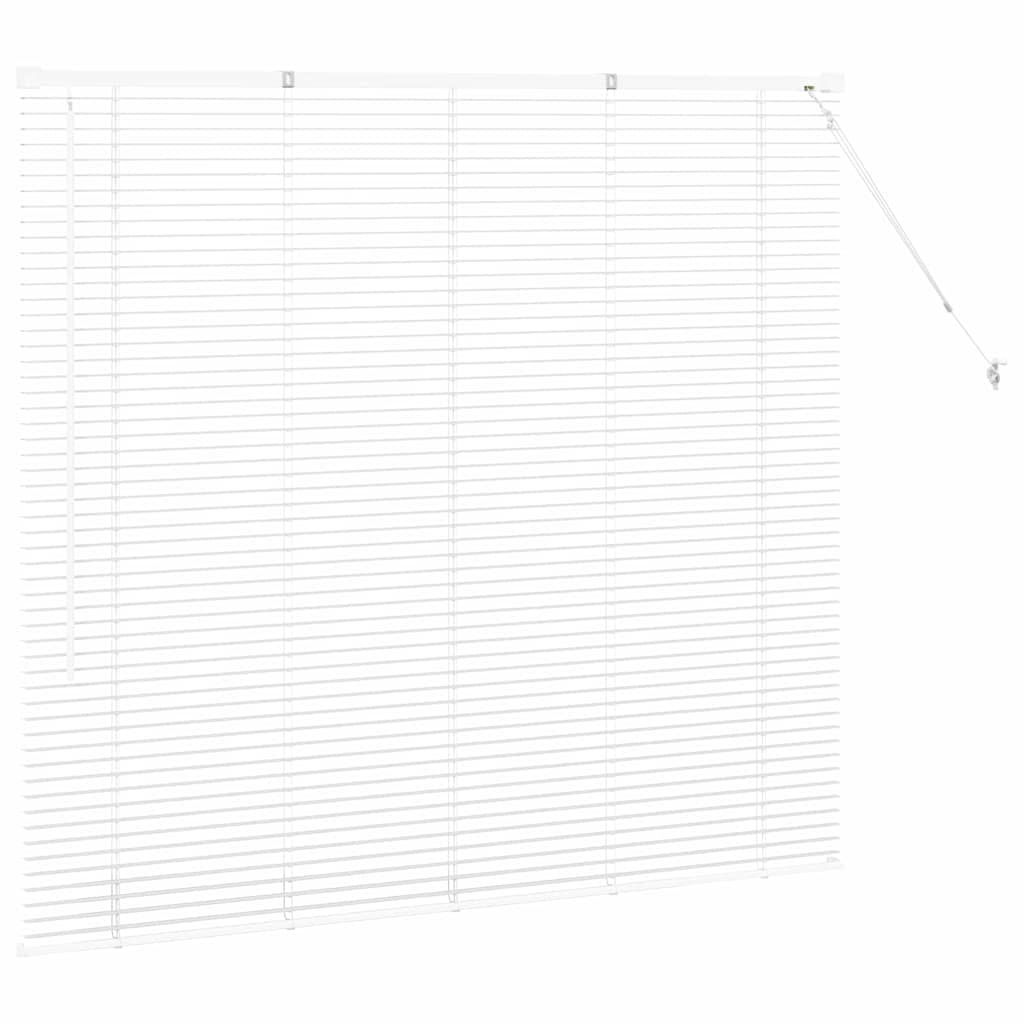 vidaXL Balkenjalousien Weiß 130 x 150 cm Aluminium