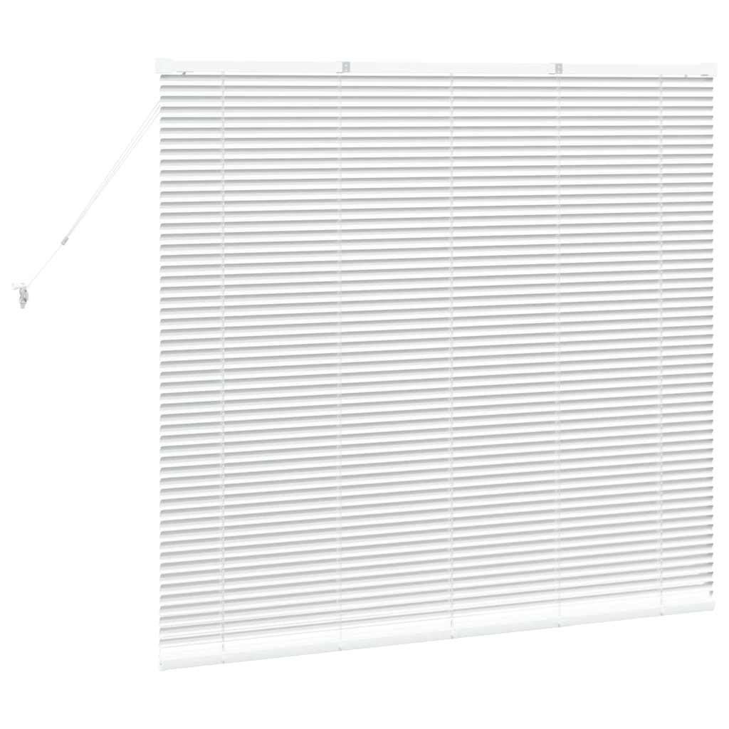vidaXL Balkenjalousien Weiß 130 x 150 cm Aluminium