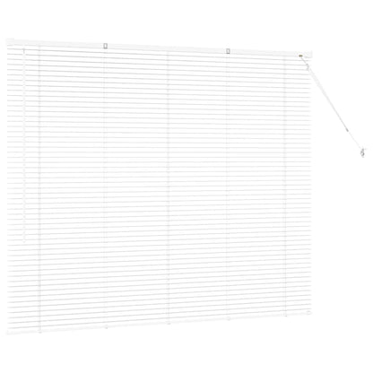 vidaXL Balkenjalousien Weiß 130 x 155 cm Aluminium